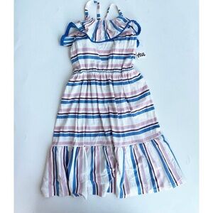 NWT Tea Collection Blue and Pink Striped Dress
